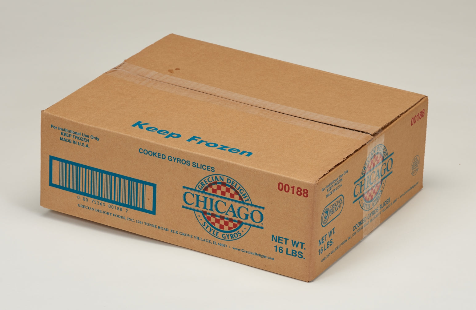 Chicago Style Precooked Gyros Slices 4 Pound Each - 4 Per Case.