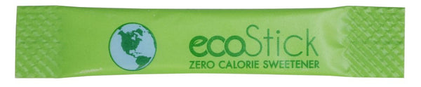 Ecostick Sugar Substitute Stevia Green Sticks 0.5 Grams Each - 2000 Per Case.