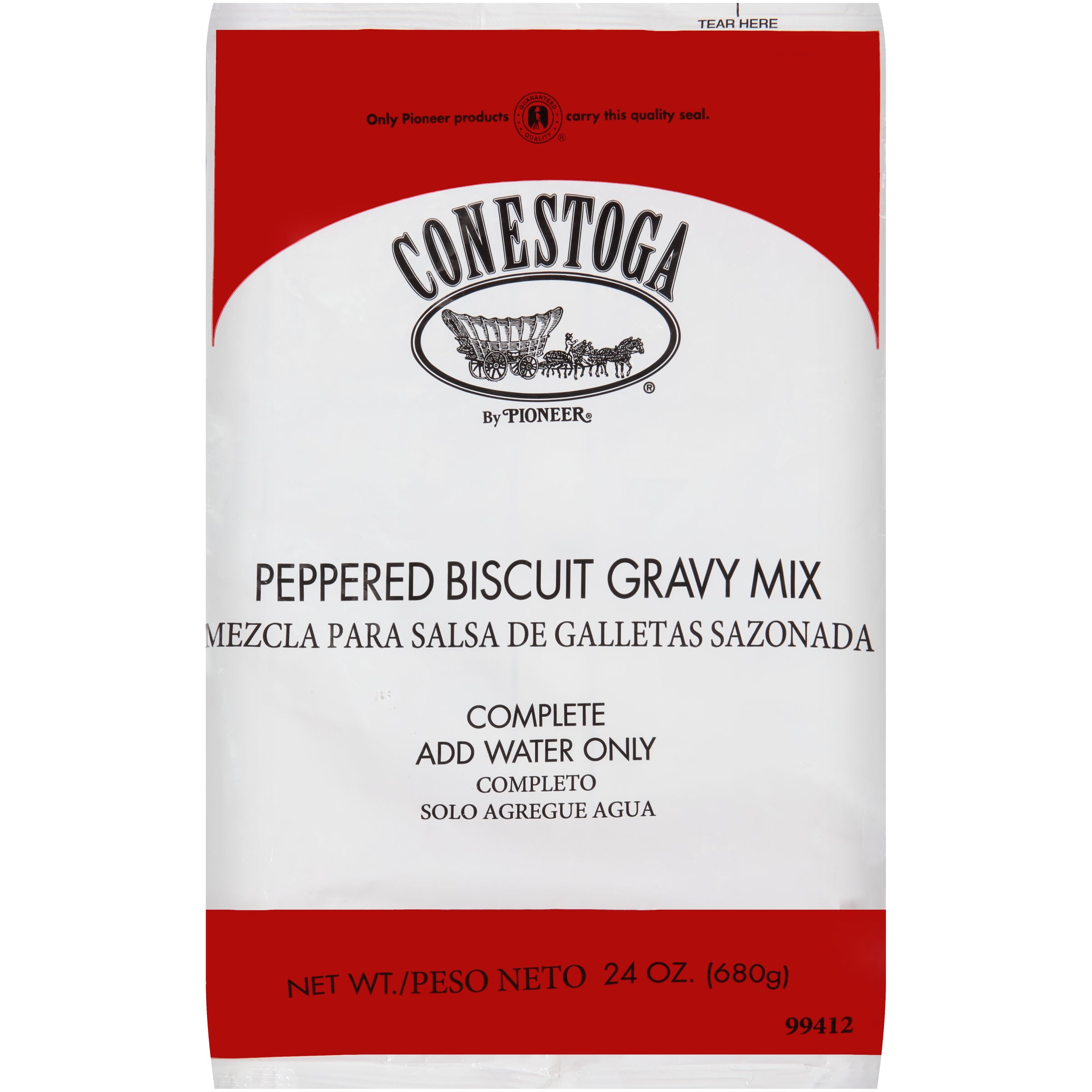 Conestoga Peppered Biscuit Gravy Mix 24 Ounce Size - 6 Per Case.