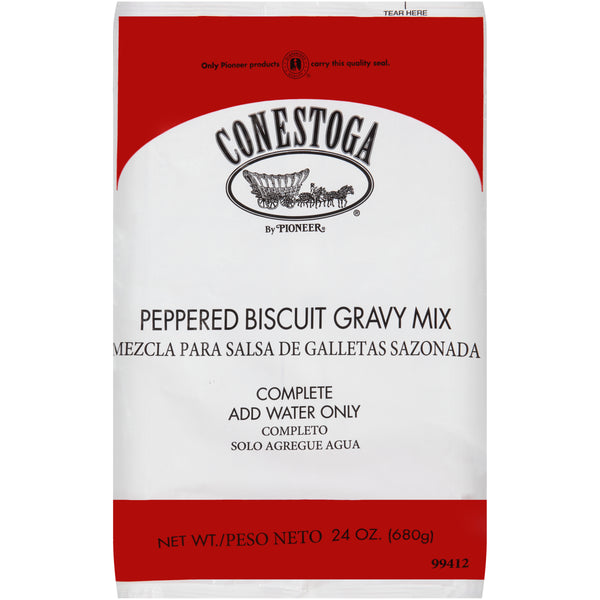 Conestoga Peppered Biscuit Gravy Mix 24 Ounce Size - 6 Per Case.