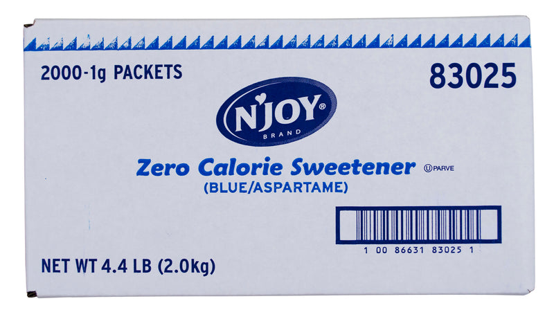N'joy Sugar Substitute Blue Aspertame 1 Grams Each - 2000 Per Case.
