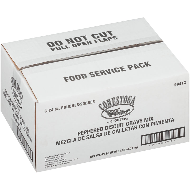 Conestoga Peppered Biscuit Gravy Mix 24 Ounce Size - 6 Per Case.