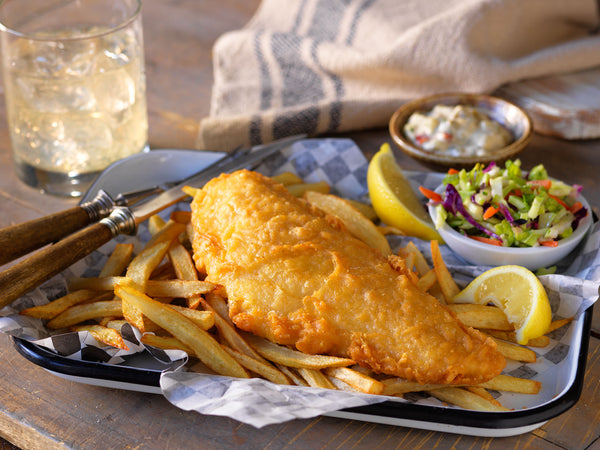 Brewer's Choice Battered Haddock Skinless Fillets Approx Msc 20 Pound Each - 1 Per Case.