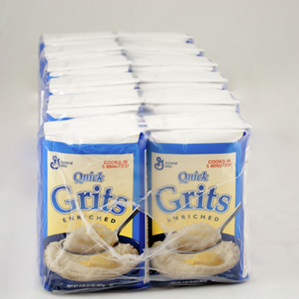 General Mills Quick Grits Cereal Bulk Enriched White Corn 32 Ounce Size - 12 Per Case.