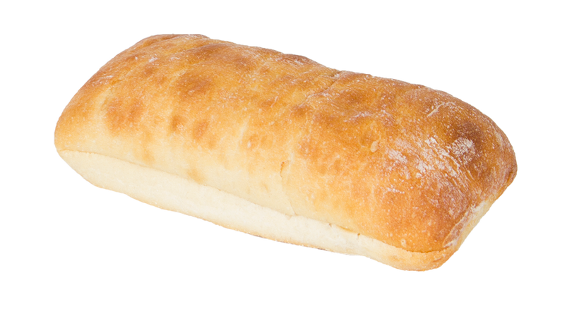 Wenner Bakery Ciabatta Sliced Sandwich Roll 3.5 Ounce Size - 80 Per Case.