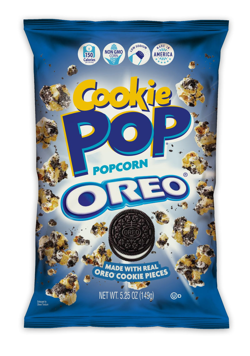 Oreo Cookie Pop Popcorn 5.25 Ounce Size - 12 Per Case.