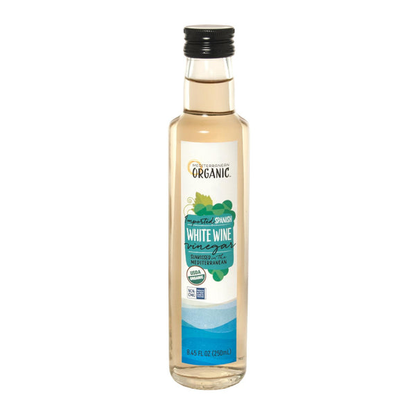 Mediterranean Organic Organic White Wine Vinegar - Case of 6 - 8.45 Fluid Ounce