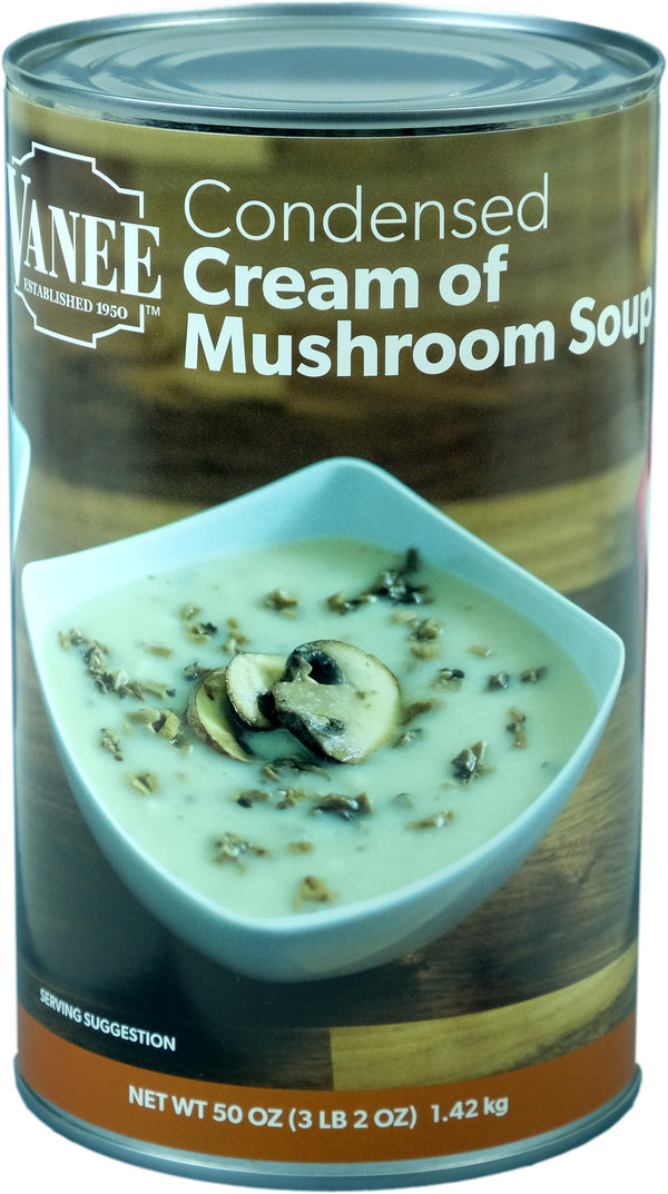 Condensed Cream Of Mushroom Soup 50 Ounce Size - 12 Per Case.