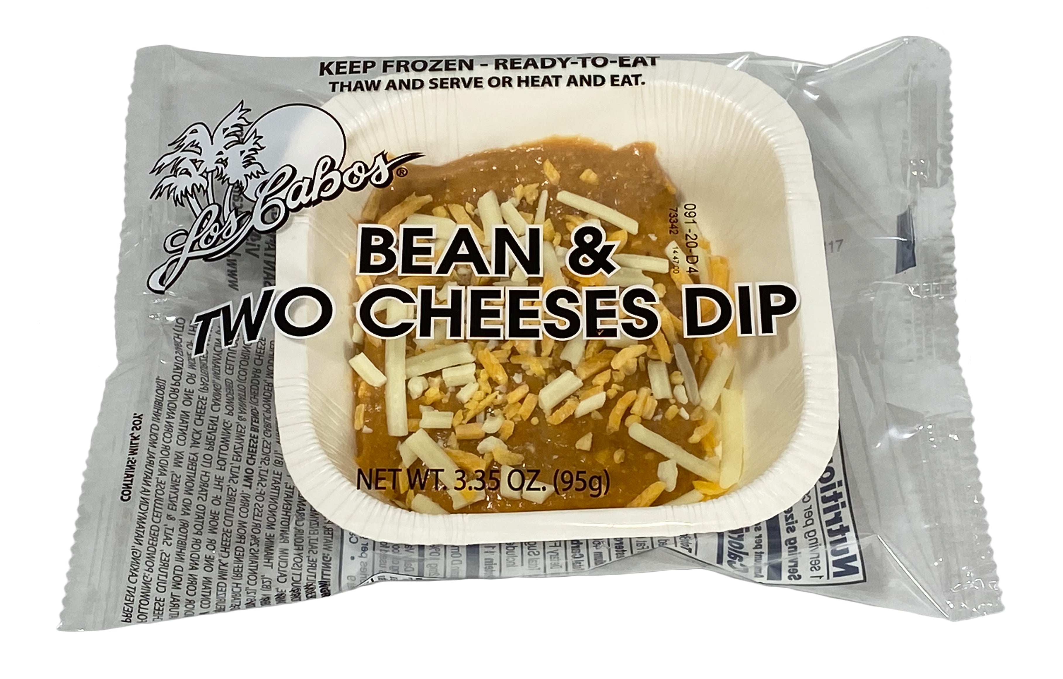 Los Cabos Dip Bean Two Cheese 3.35 Ounce Size - 48 Per Case.