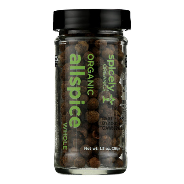 Spicely Organics - Organic Allspice - Whole - Case of 3 - 1.3 Ounce.