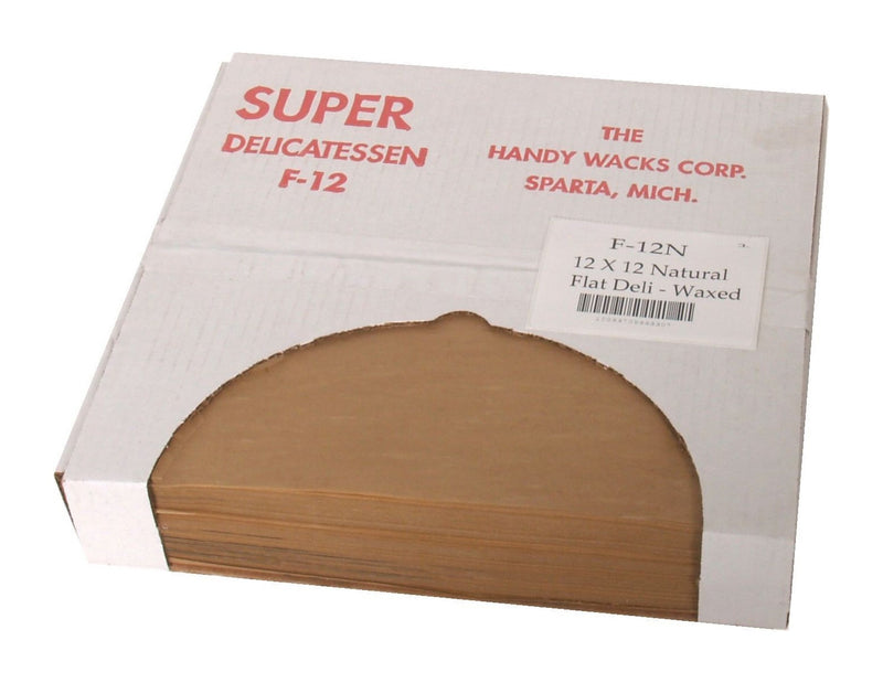 Handy Wacks Deli Paper Flat Brown 2"x2"x5" 1000 Count Packs - 6 Per Case.