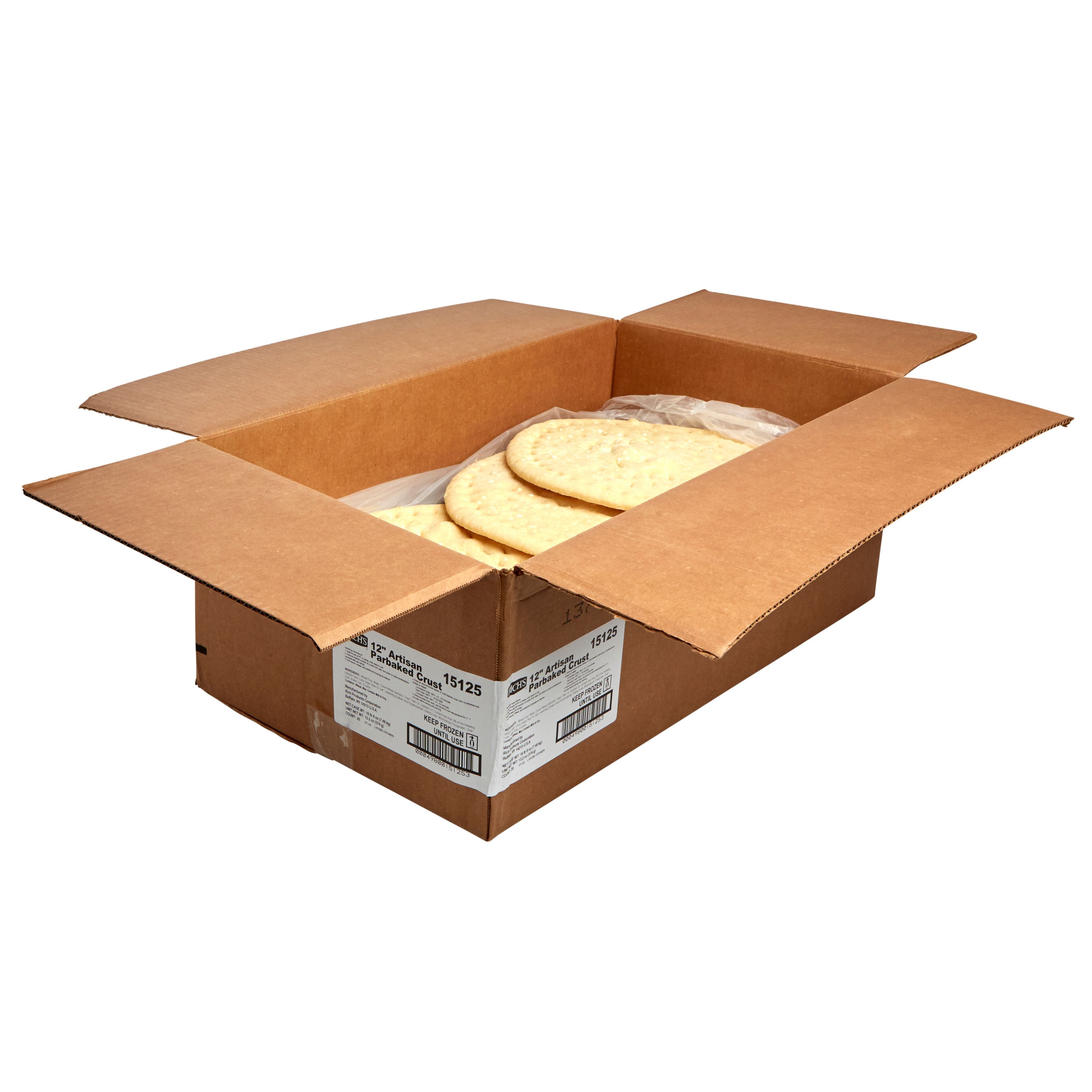 Artisan Par Baked Pizza Crust In Milk Chocolate 13.2 Ounce Size - 20 Per Case.