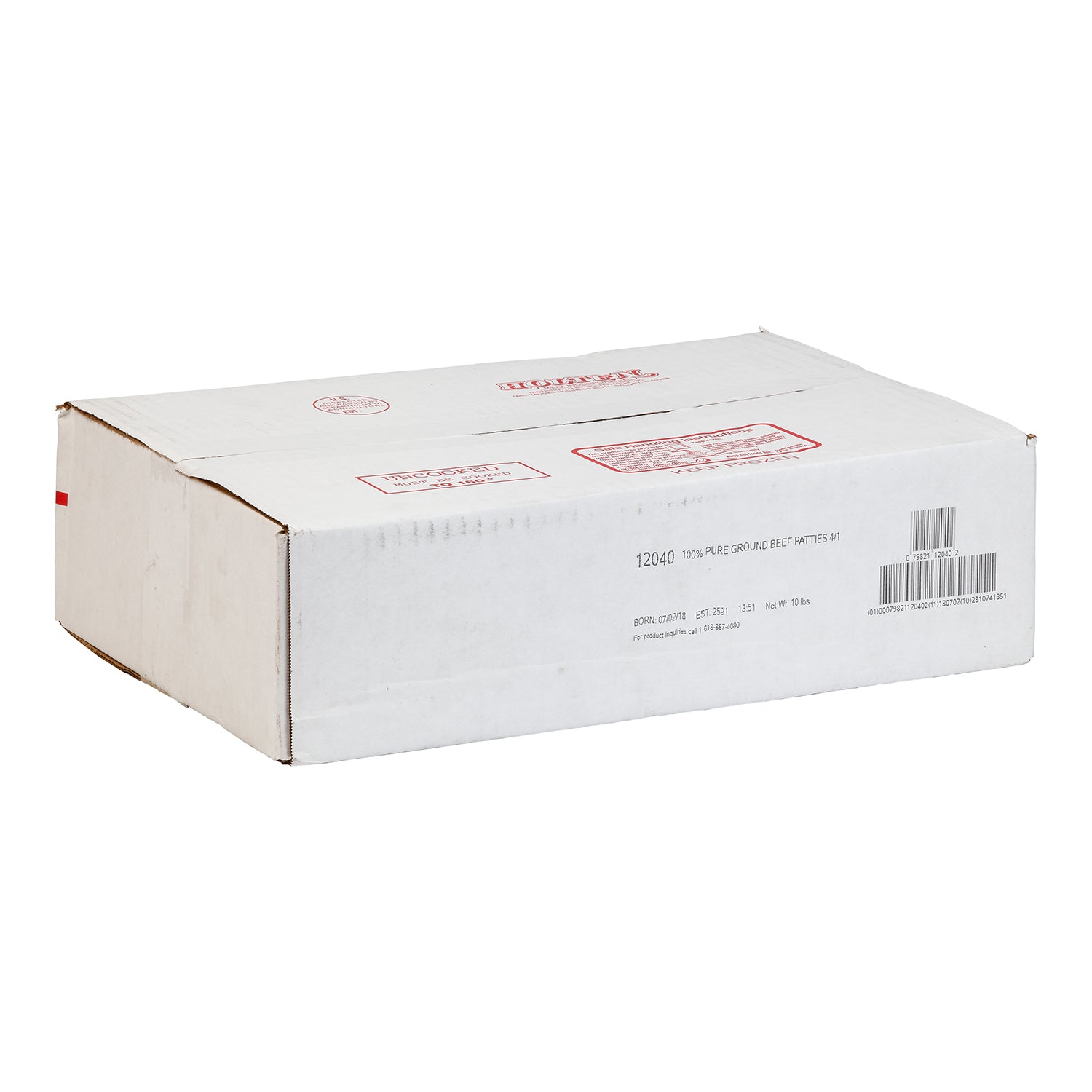 Beef Ground Beef Patty 4 Ounce Size - 40 Per Case.