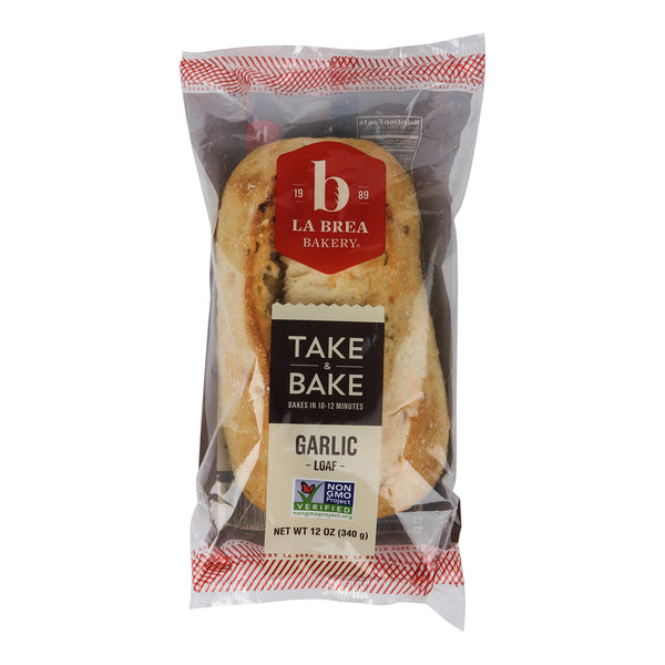 Bread Loaf Garlic Take & Bake Retail 12 Ounce Size - 12 Per Case.