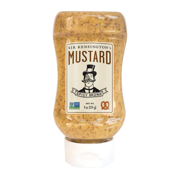 Sir Kensington's Mustard - Spicy Brown Squeeze Bottle - Case of 6 - 9 Ounce