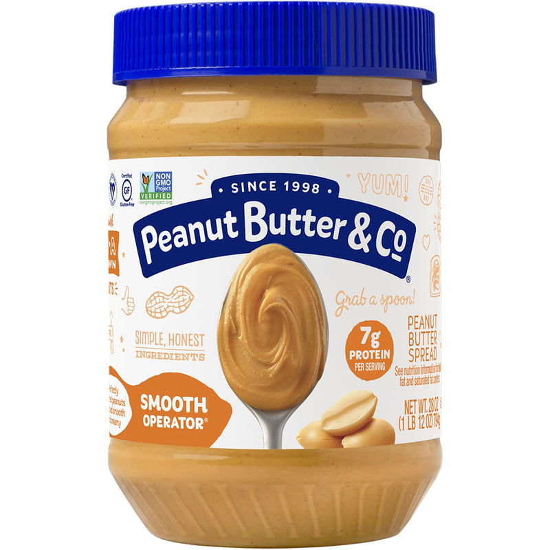 Smooth Operator All Natural Peanut Butter Vegan Non Gmo Kosher Gluten Free 28 Ounce Size - 6 Per Case.