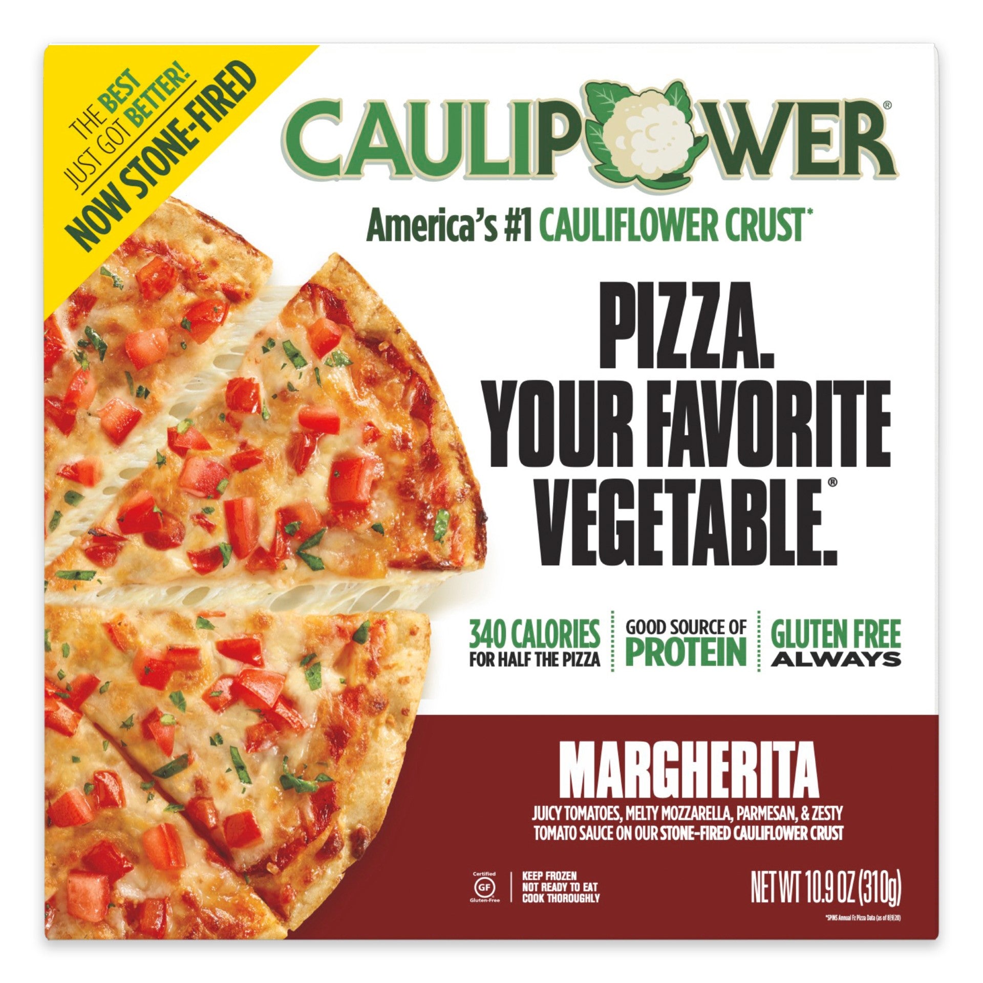 Caulipower Margherita Cauliflower Crust 10" 10.9 Ounce Size - 8 Per Case.