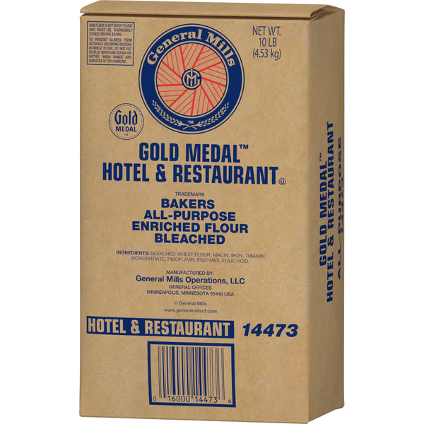 Gold Medal™ Hotel & Restaurant™ Bakersflour All Purpose Enriched Bleached Bag 10 Pound Each - 4 Per Case.