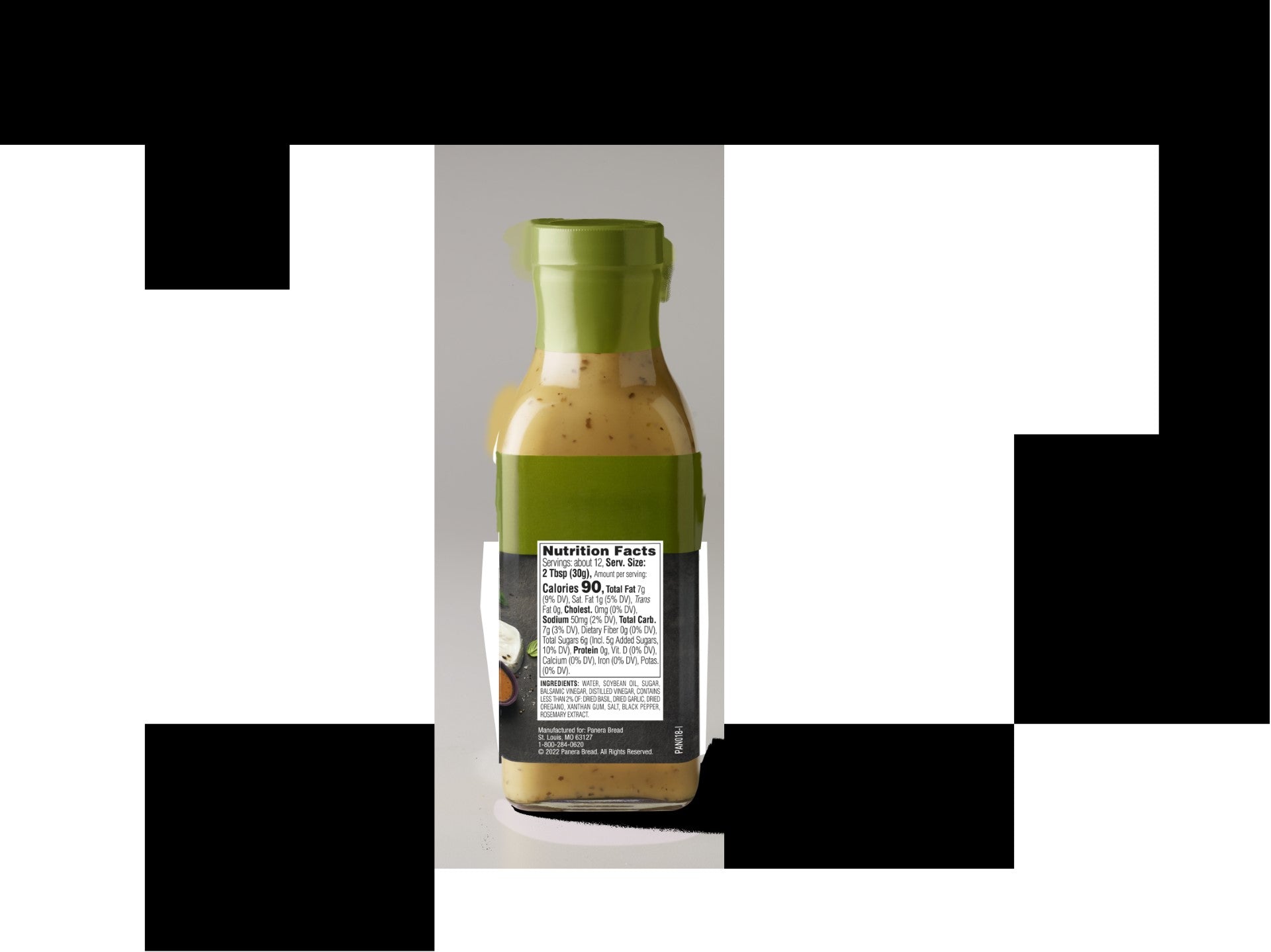 Panera Balsamic Salad Dressing 12 Ounce Size - 6 Per Case.