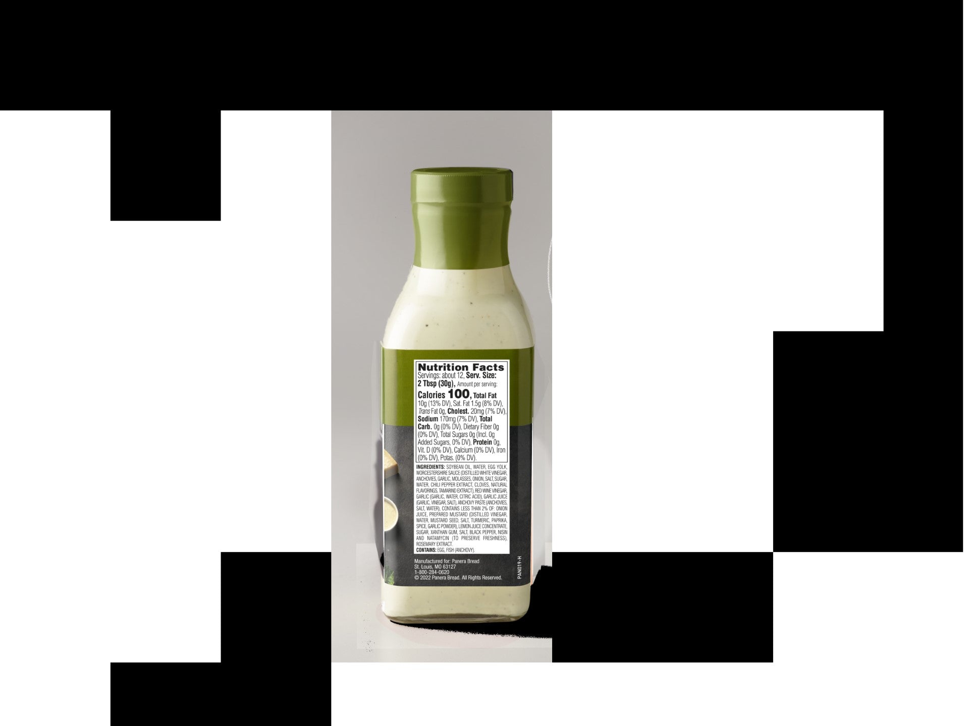 Panera Caesar Salad Dressing 12 Ounce Size - 6 Per Case.