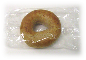 Bagel White Whole Grain Clean Thaw & Serve Sliced Individually Wrapped 2.3 Ounce Size - 72 Per Case.