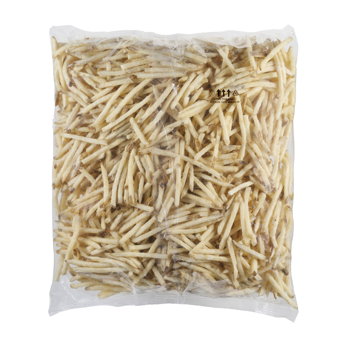 Simplot Megacrunch 6" Battered Julienne Cut Fries Skin On 4.5 Pound Each - 6 Per Case.