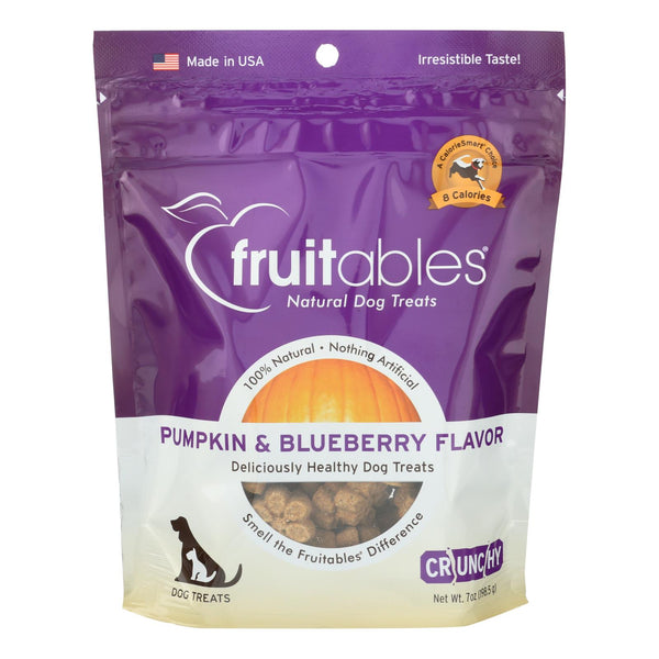 Fruitables Skinny Minis Dog Treats - Crunchy Pumpkin & Berry Flavor - Case of 8 - 7 Ounce