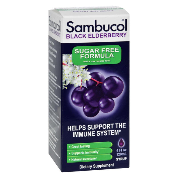 Sambucol - Black Elderberry Syrup - Sugar Free - 4 Ounce
