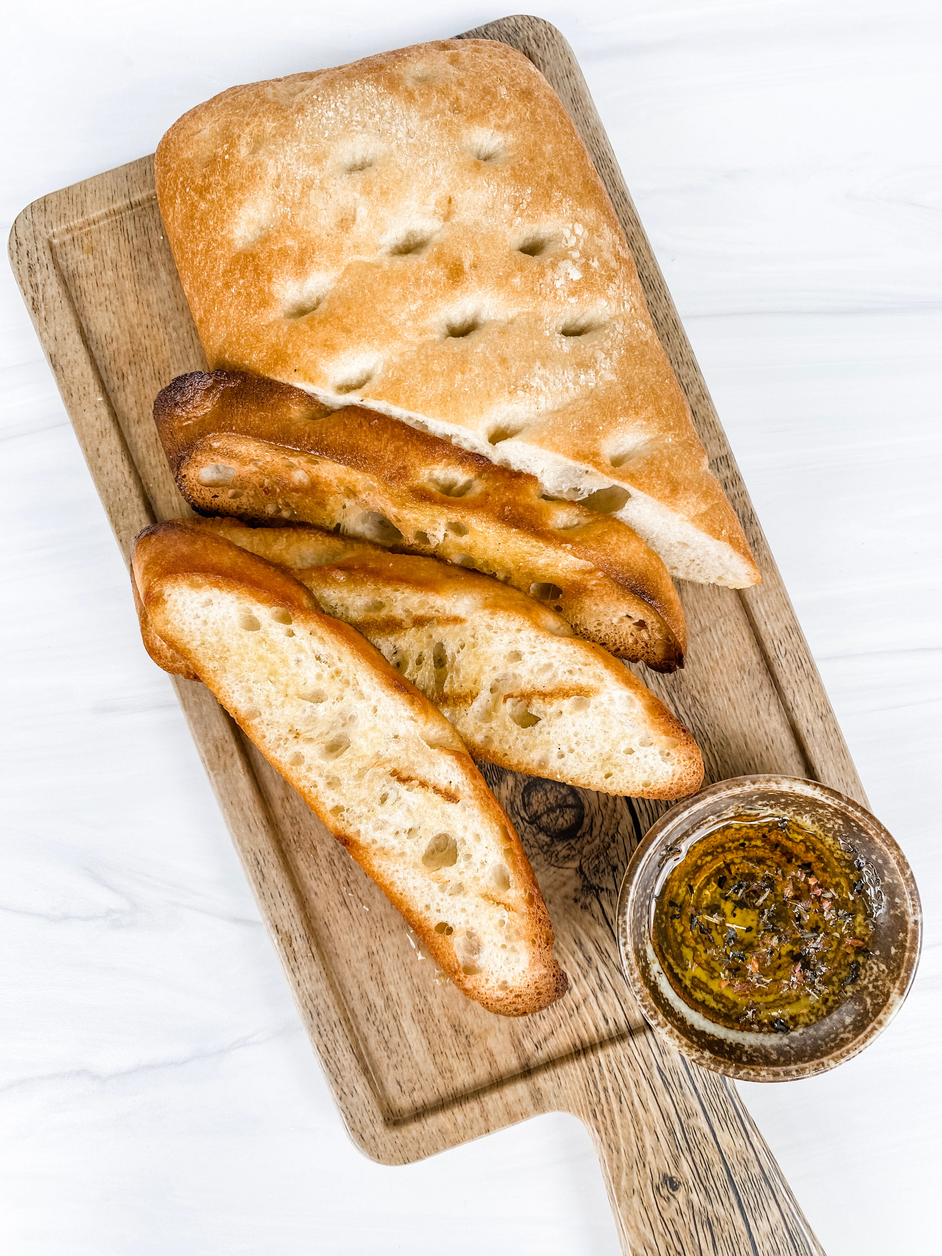 Vie De France Focaccia Quarter Sheet Parbaked Bread 15.2 Ounce Size - 14 Per Case.