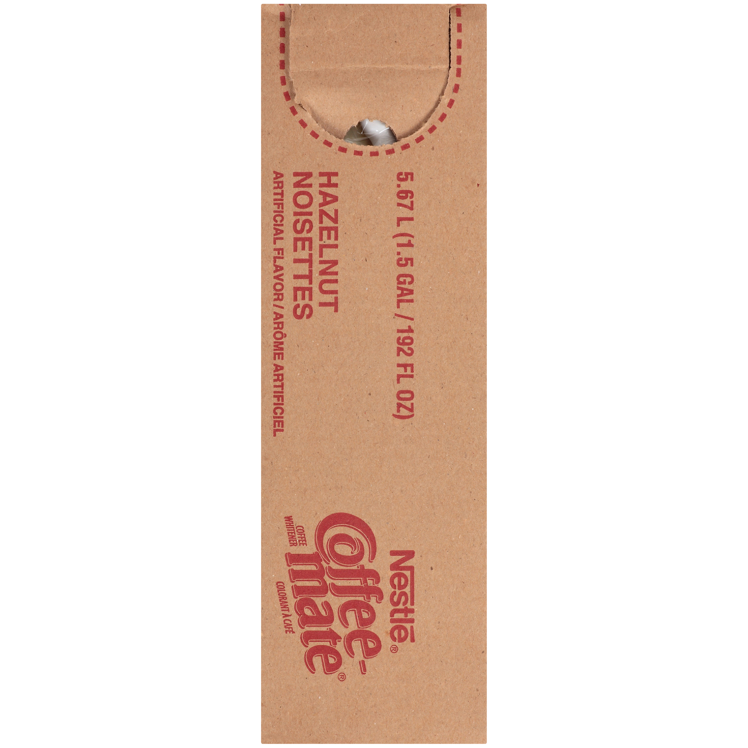 Coffee Mate Hazelnut Coffee Whitener Box 1.5 Gallon - 3 Per Case.