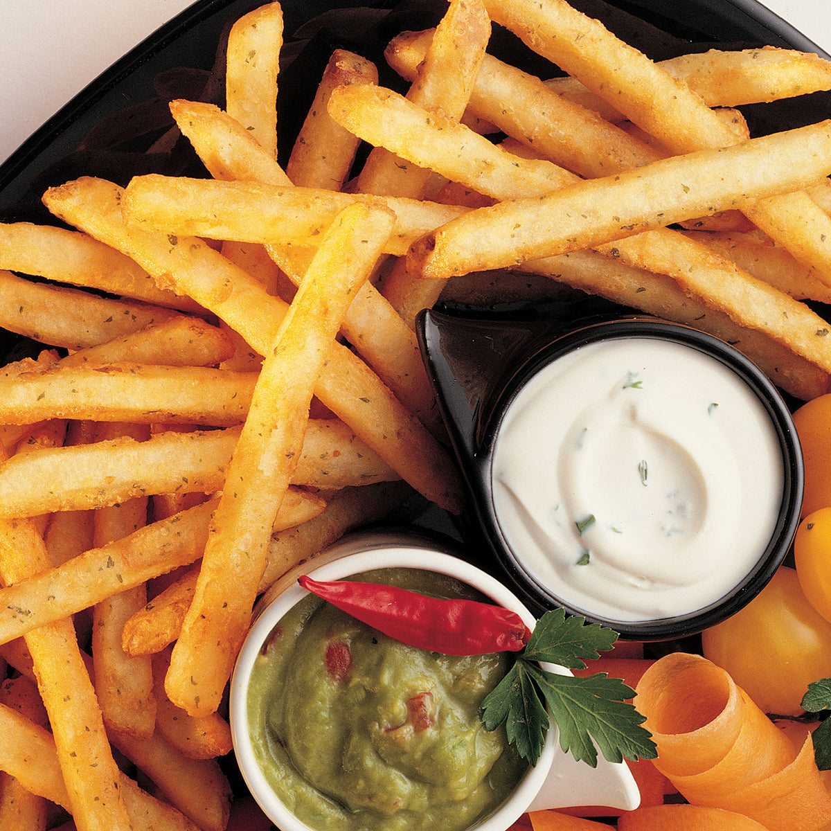Simplot Seasonedcrisp 6"x8" Savory Battered Straight Cut Fries Skin On 5 Pound Each - 6 Per Case.