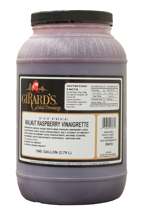 Girard's Fat Free Raspberry With Walnut Vinaigrette Dressing, 1 Gallon - 2 Per Case