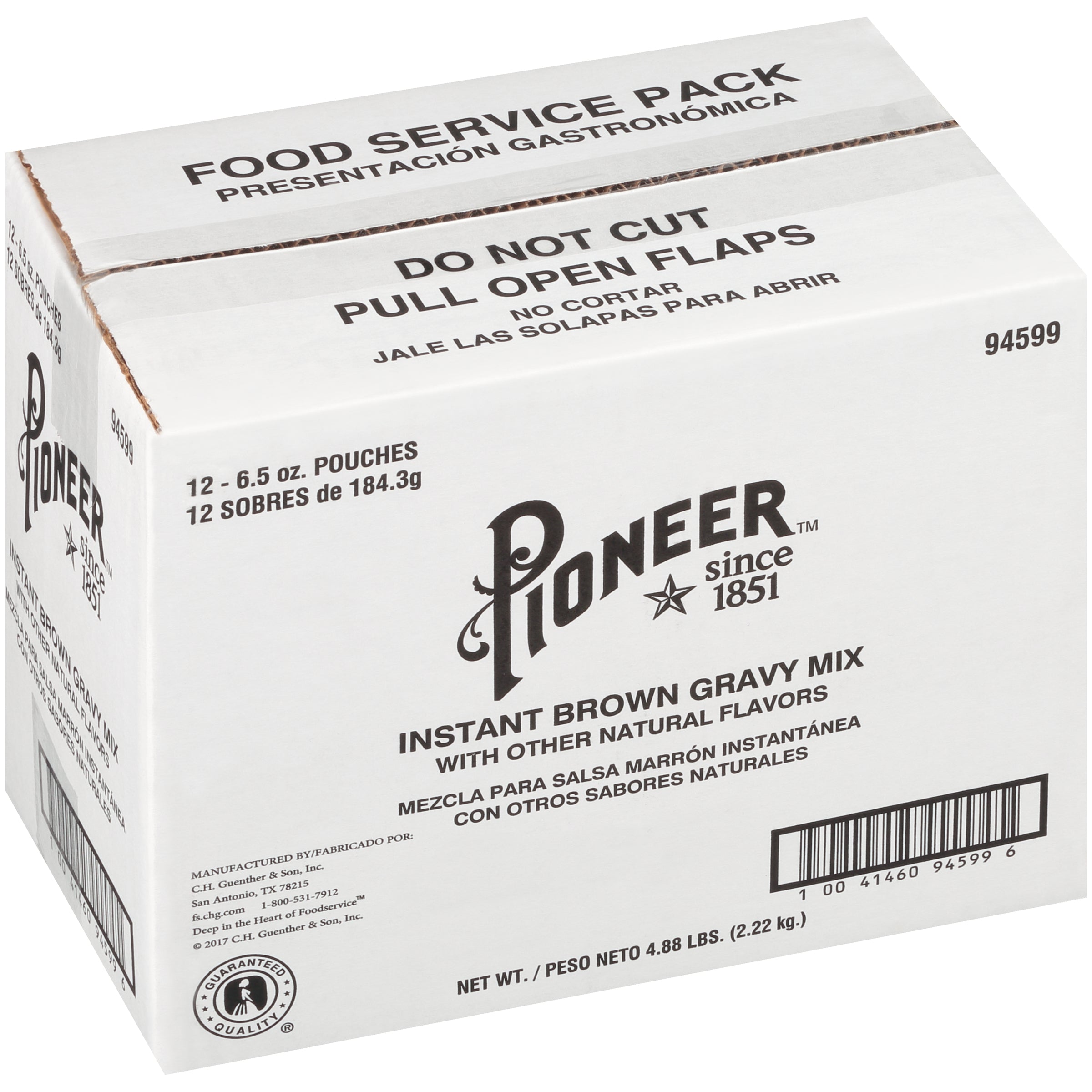 Pioneer Instant Brown Gravy Mix 6.5 Ounce Size - 12 Per Case.