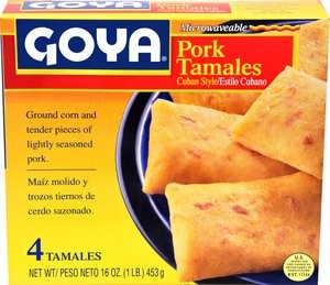 Goya Pork Tamales Cuban Style- 16 Ounce Size - 12 Per Case.