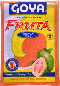 Goya Pure & Natural Fruta Guava Pulp 14 Ounce Size - 12 Per Case.