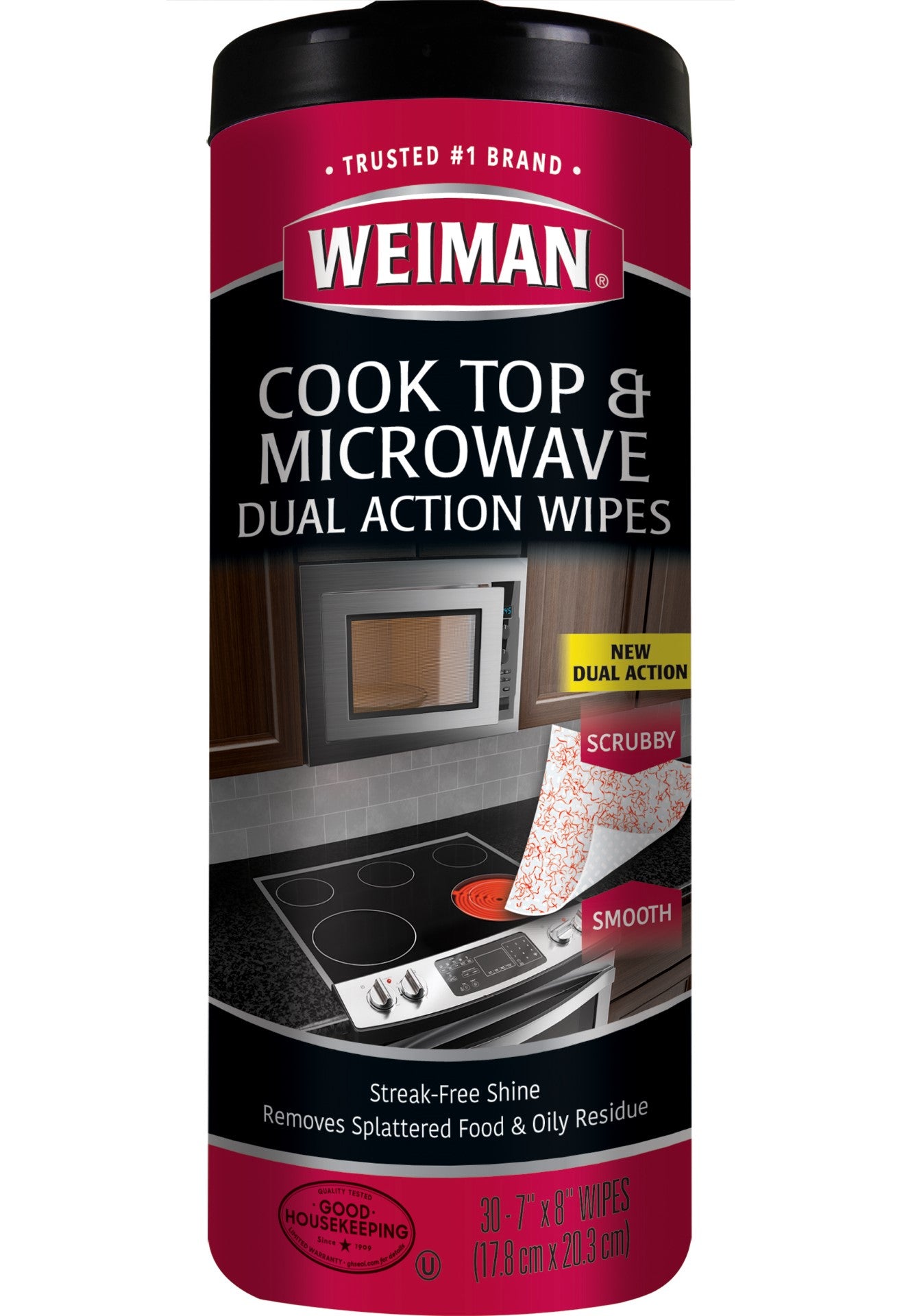Weiman Products Cook Top & Microwave Wipes 30 Count Packs - 4 Per Case.