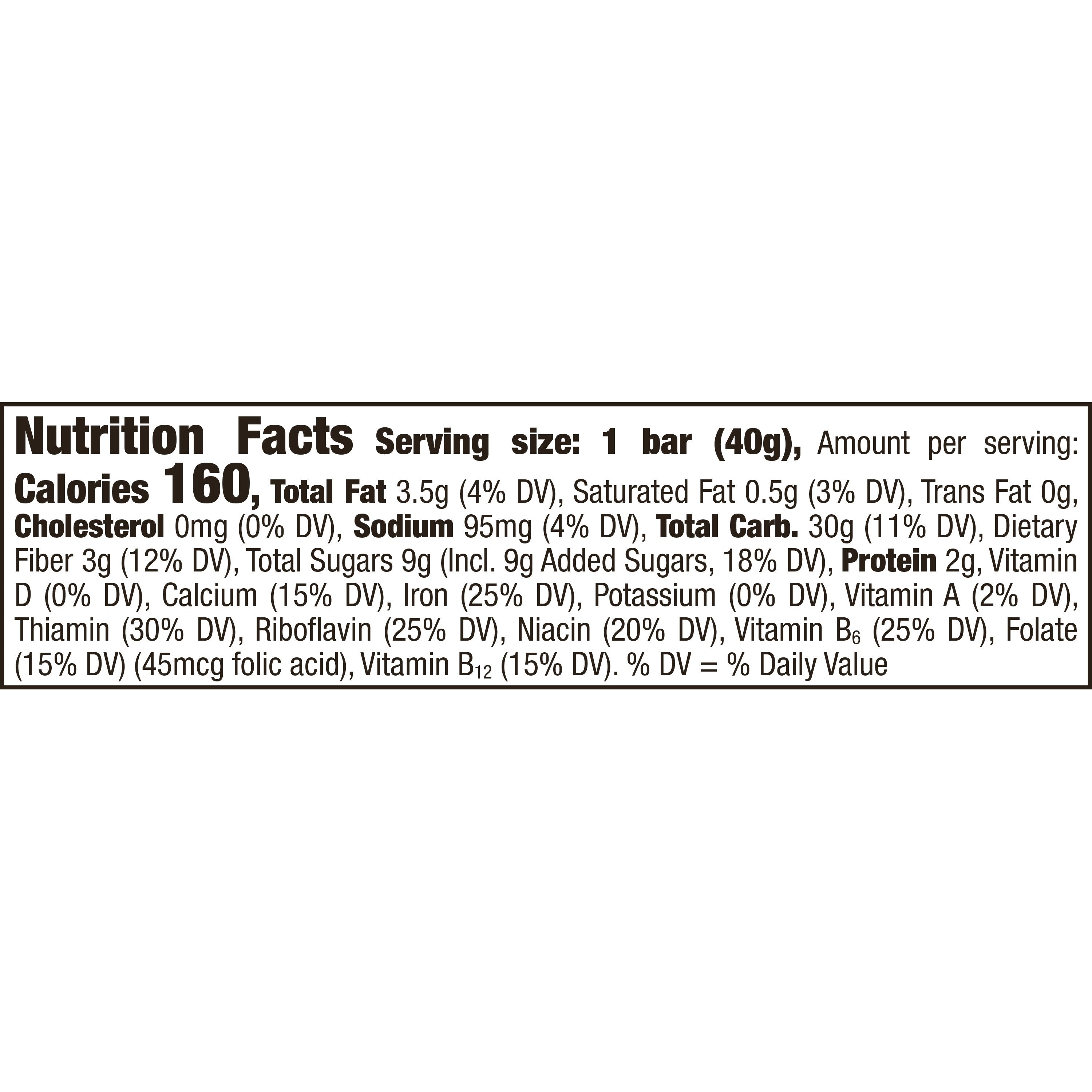 Team Cheerios™ Cereal Bars 1.42 Ounce Size - 96 Per Case.
