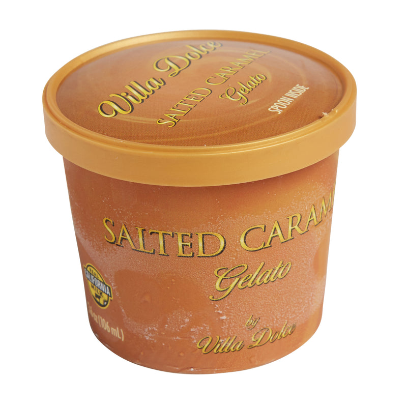 Villa Dolce Sea Salt Caramel Gelato 3.6 Ounce Size - 24 Per Case.