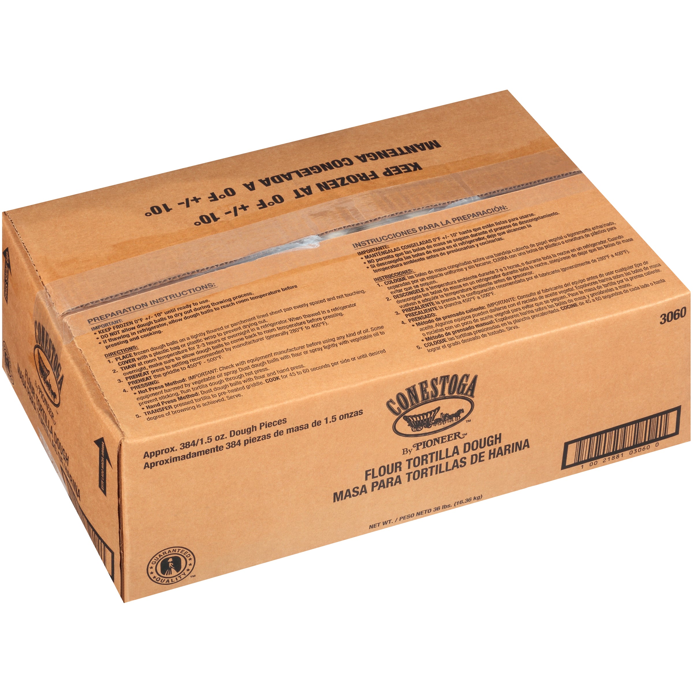 Conestoga Flour Tortilla Dough 1.5 Ounce Size - 384 Per Case.