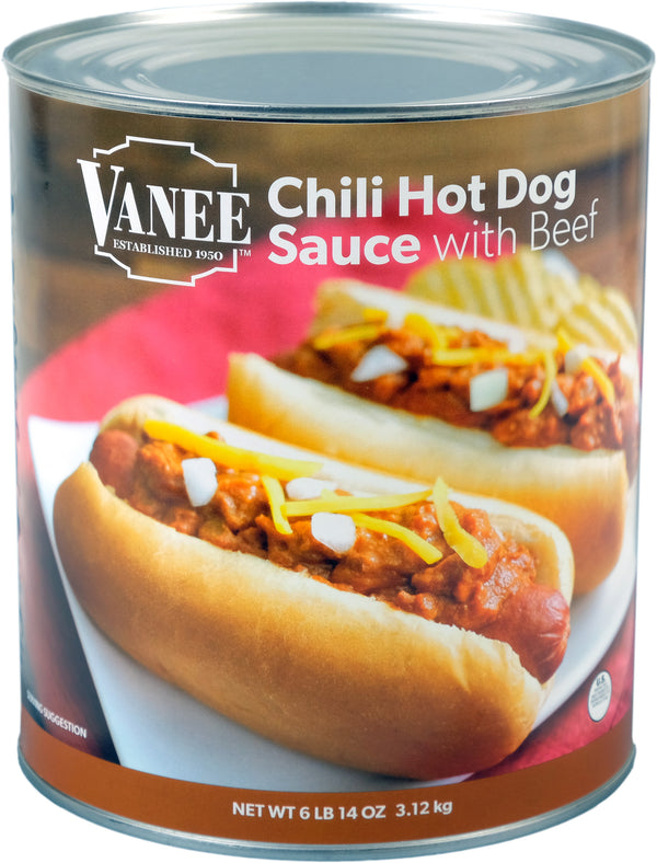Chili Hot Dog Sauce With Beef 110 Ounce Size - 6 Per Case.