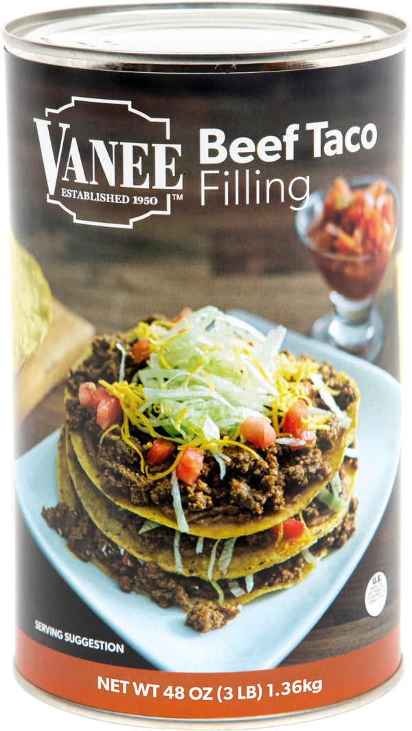 Beef Taco Filling 48 Ounce Size - 6 Per Case.