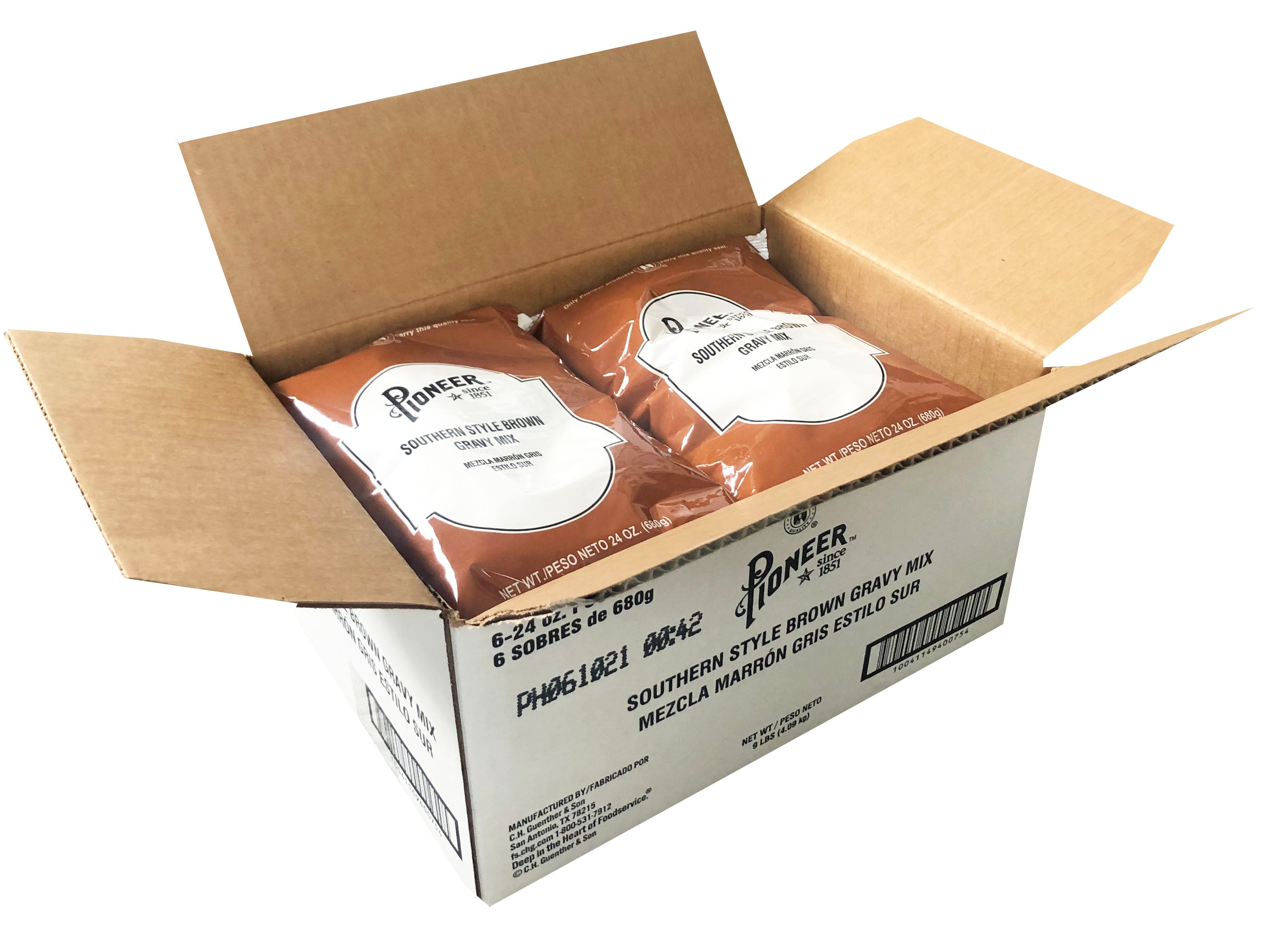 Pioneer Southern Style Brown Gravy Mix 24 Ounce Size - 6 Per Case.