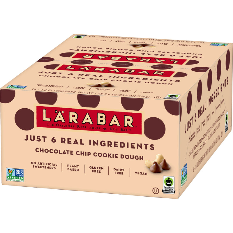Larabar™ Wellness Bars Chocolate Chip Cookie Dough 25.6 Ounce Size - 4 Per Case.