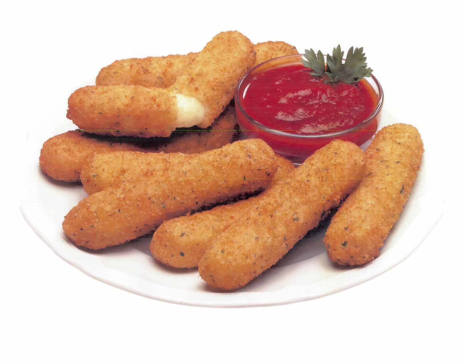 Whole Grain Crunchy Breaded Mozzarella Cheese Sticks 5.445 Pound Each - 4 Per Case.