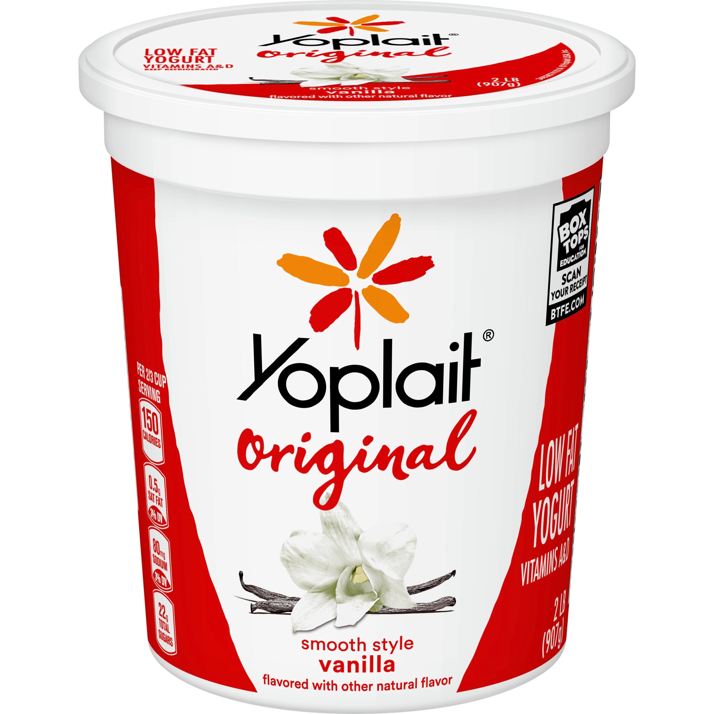 Yoplait® Original Yogurt Bulk Tub Low Fat Vanilla 32 Ounce Size - 6 Per Case.