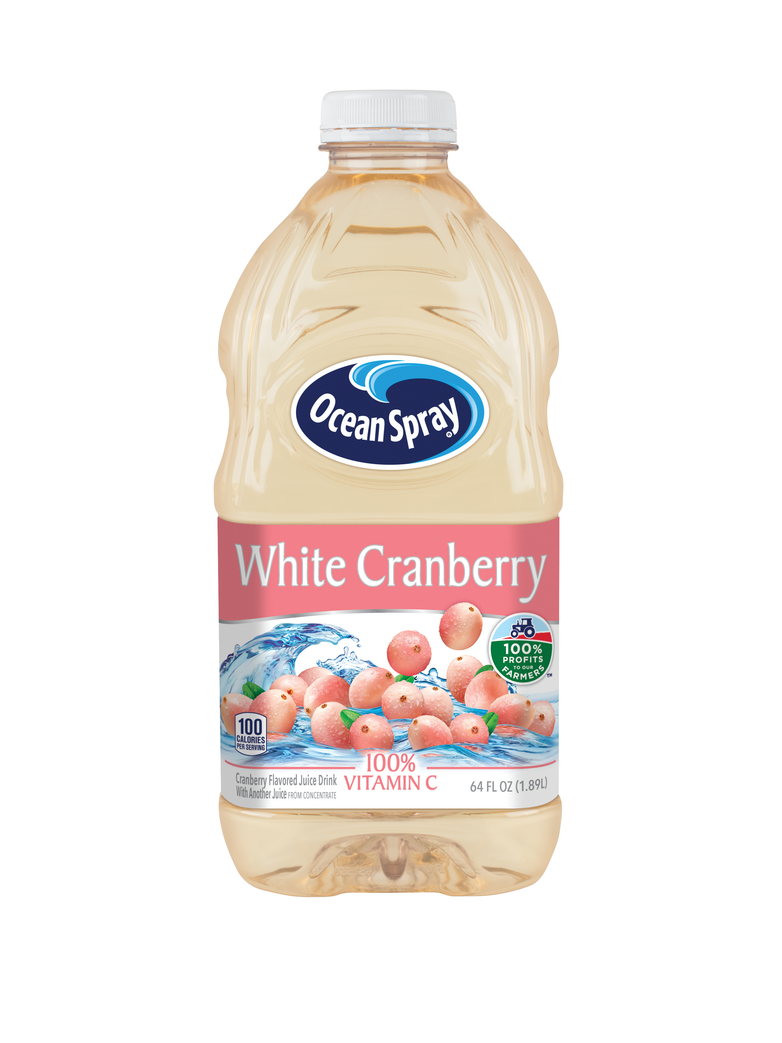 Ocean Spray White Cranberry Cocktail Juice 64 Fluid Ounce - 8 Per Case.