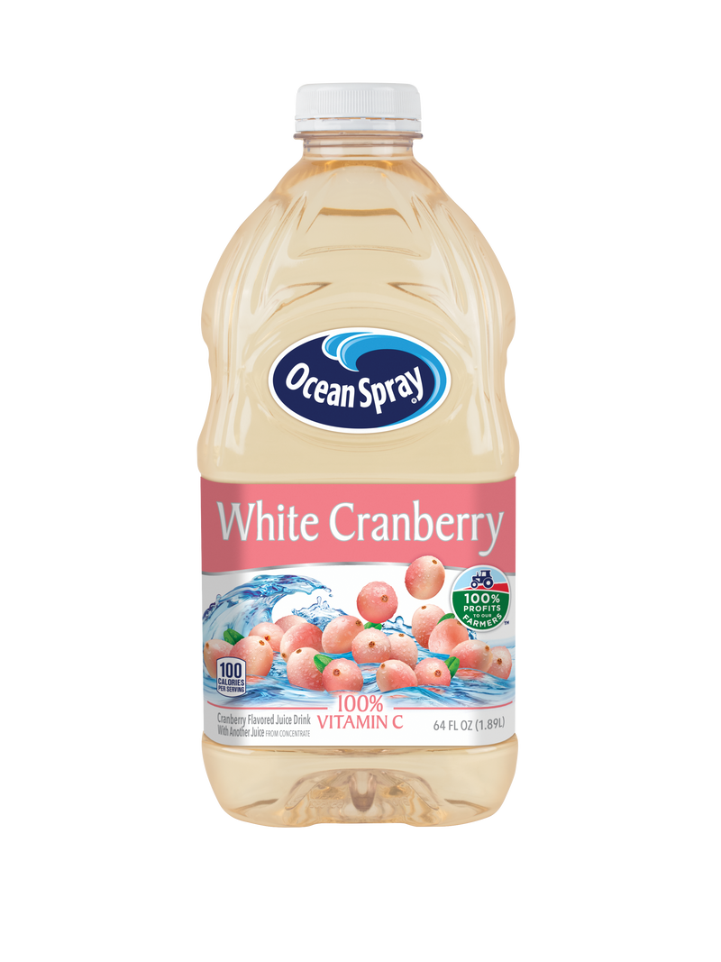 Ocean Spray White Cranberry Cocktail Juice 64 Fluid Ounce - 8 Per Case.