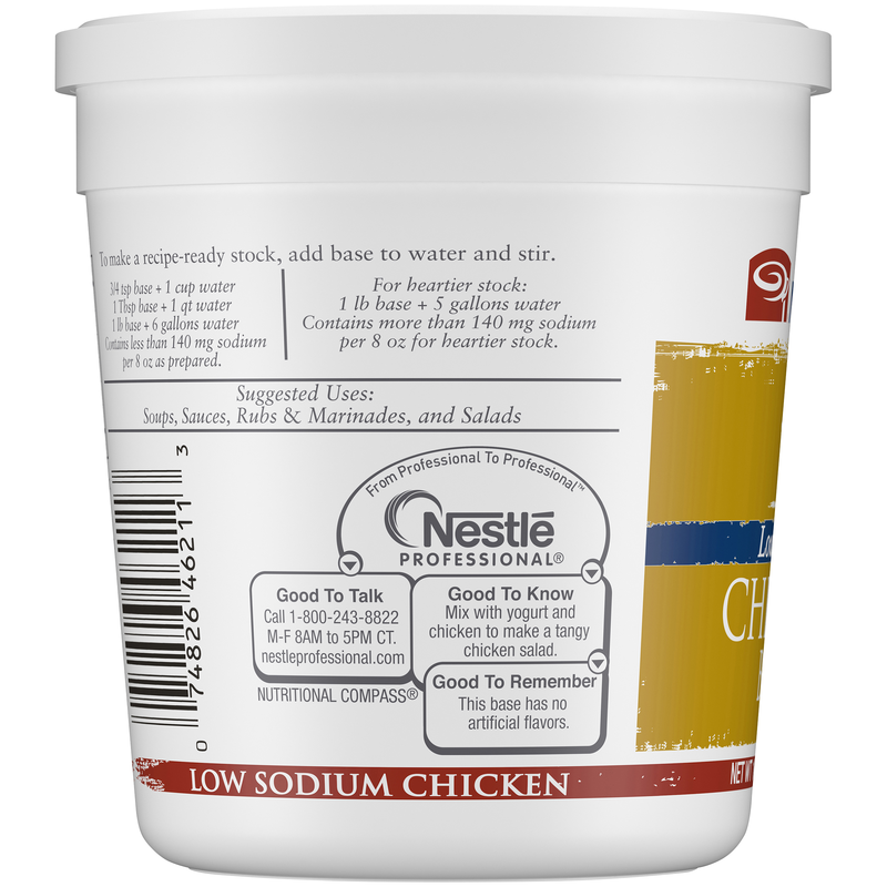 Minor's Chicken Base Low Sodium (No Added Msg) Gluten Free 1 Pound Each - 6 Per Case.