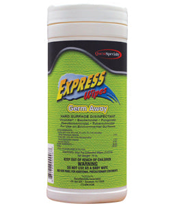 Express Wipes Germ Away Hard Surface Disinfectant Wipes Per Container 50 Each - 6 Per Case.