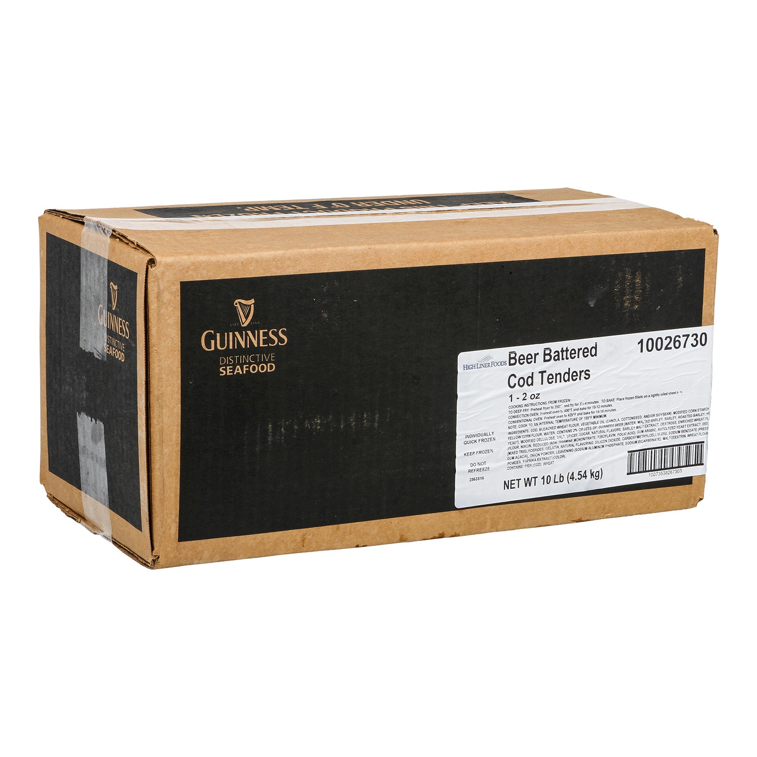 Guinness™ Beer Battered Cod Tenders 5 Pound Each - 2 Per Case.